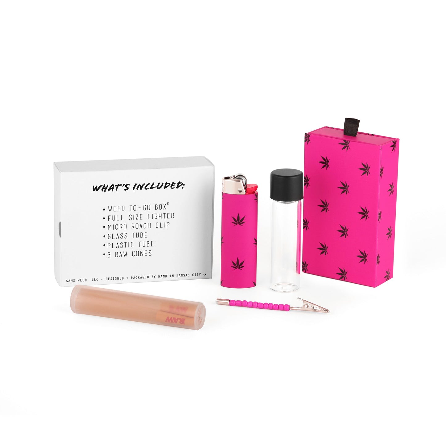 Hot Pink Weed To-Go-Box