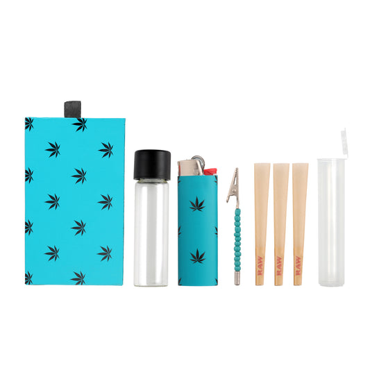 Teal Weed To-Go-Box