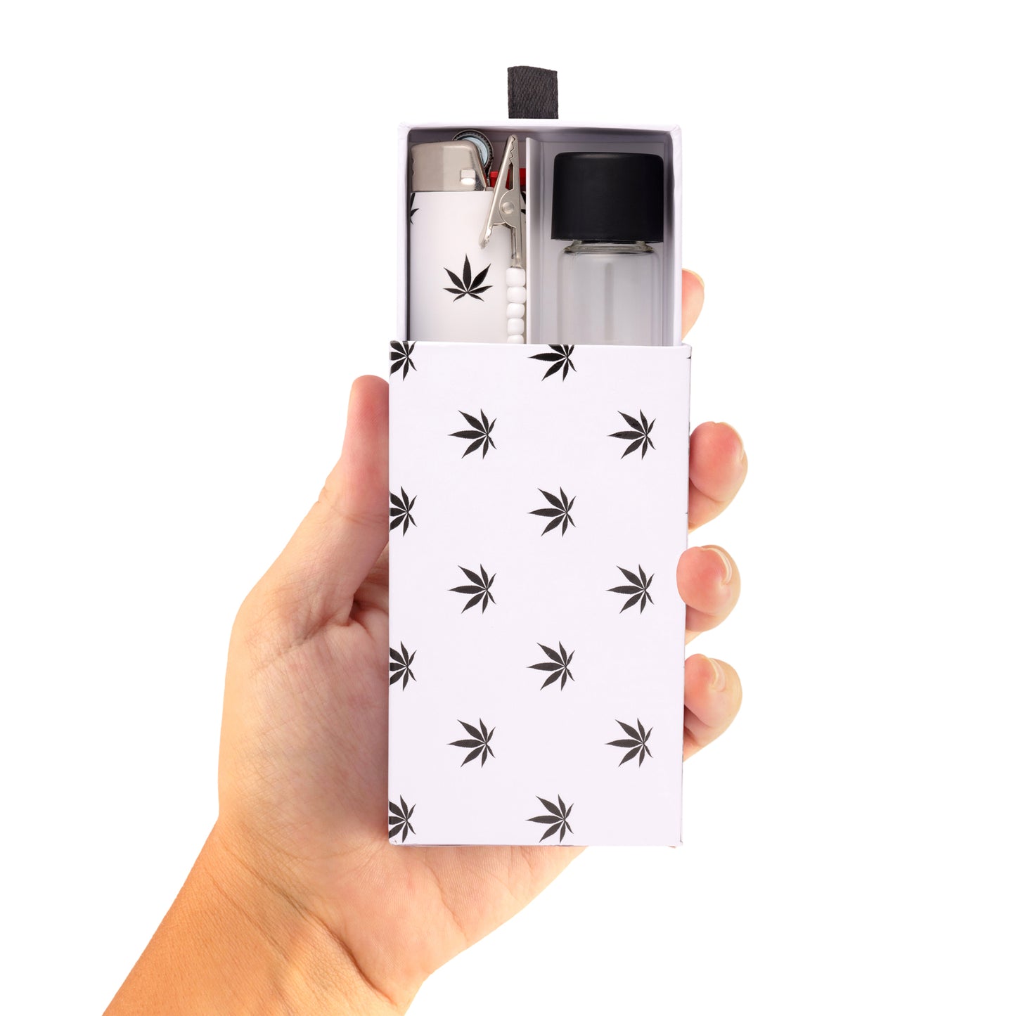 White + Black Weed To-Go-Box